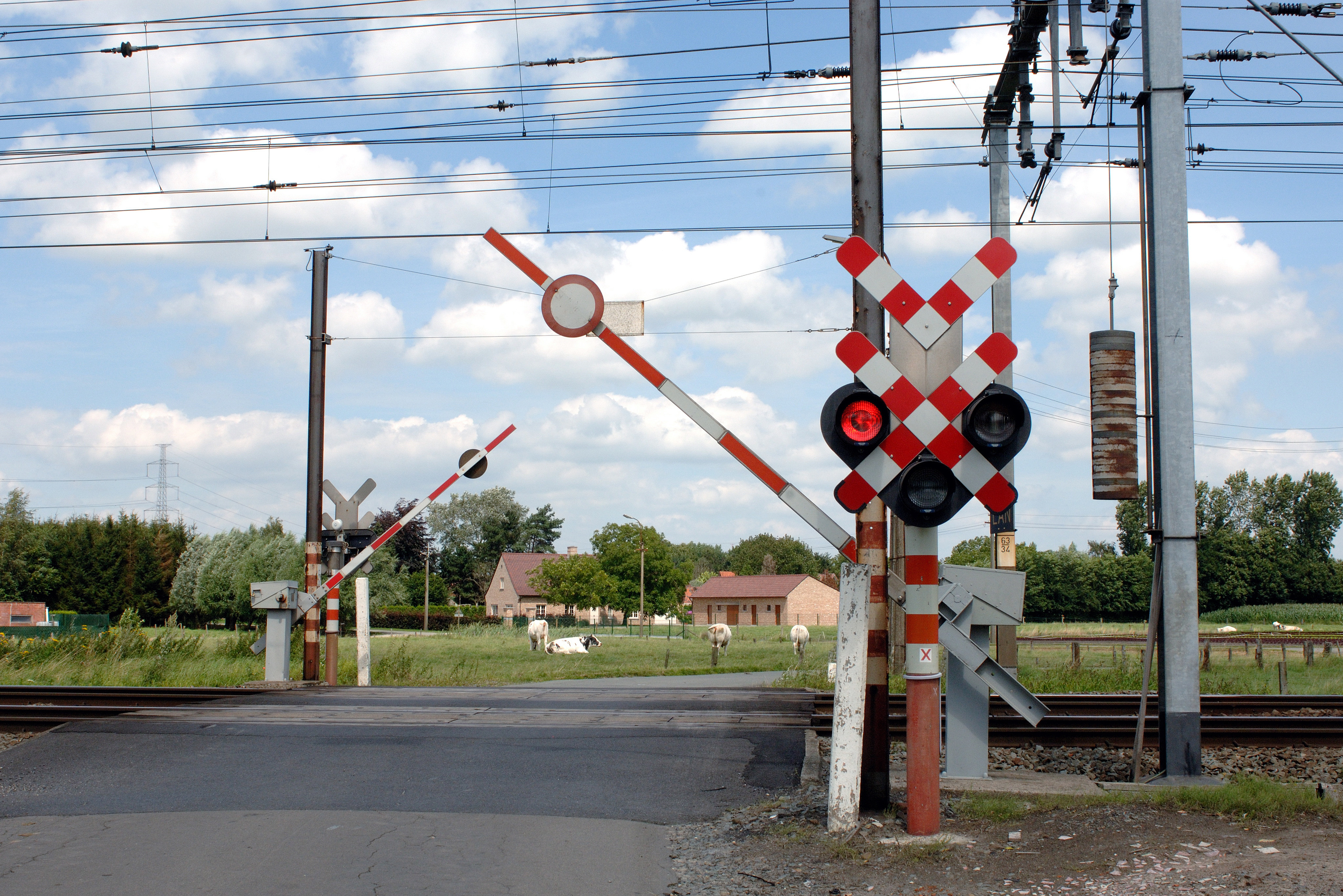 Technische camera aan overweg.