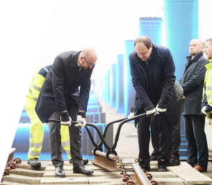Charles Michel en Vincent Scourneau op herlancering GEN-werken L124.