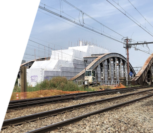 ingepakte Vierendeelbrug.