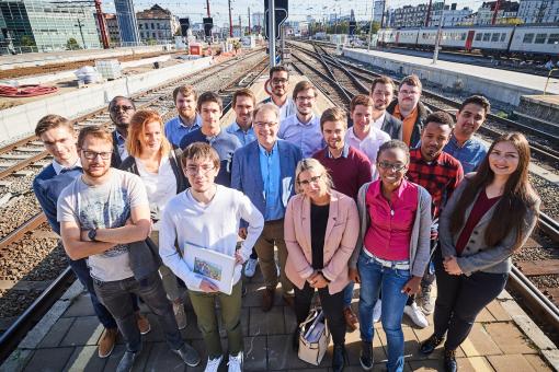 Le groupe des "Trainees" 2019 pour le service TIC d'Infrabel.
