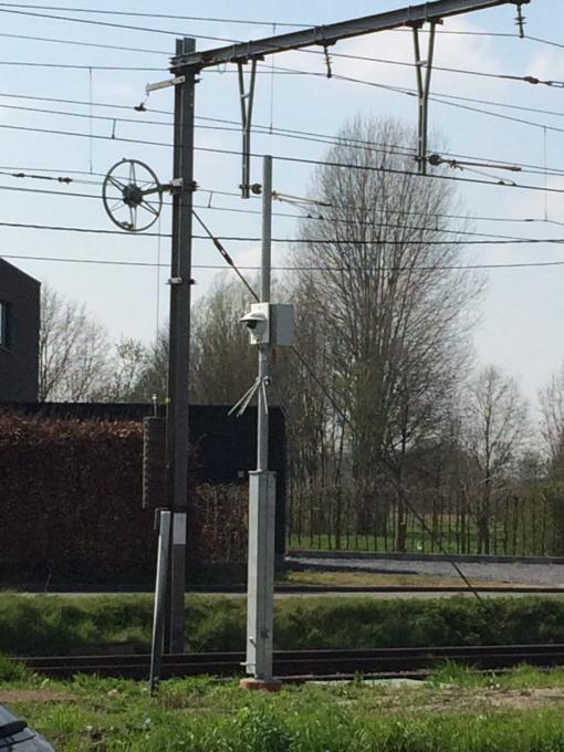 Technische camera aan overweg.