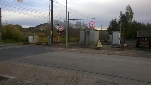 Technische camera aan overweg.