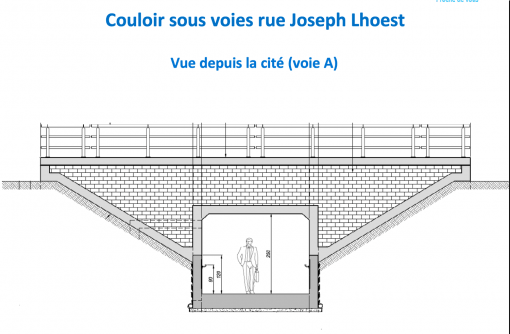 Coulois sous voies rue Joseph Lhoest.
