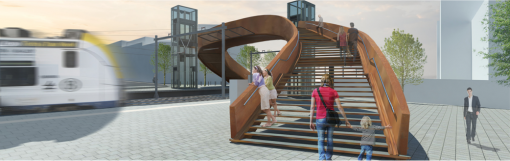 Voetgangersbrug Sint-Agatha-Berchem.