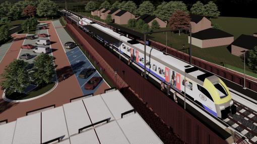 Stationsomgeving.