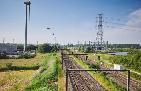 Voies ferroviaires.