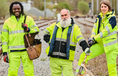Infrabel collega's op het spoor.