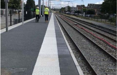 Voorbeeld nieuw perron.