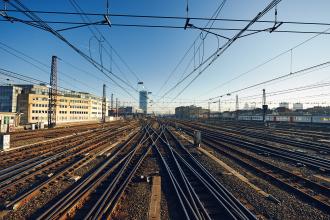 Voies ferrées de la gare de Bruxelles-Midi.